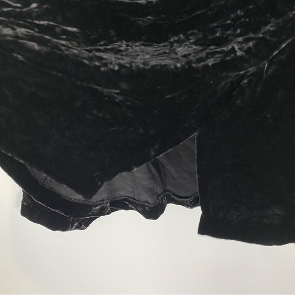 VTG Talbots V Neck Black Velvet Burnout Silk Blend Long Sleeve Top size 14 - Picture 6 of 9